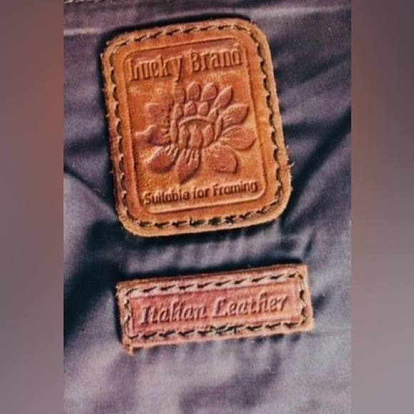 Lucky Brand Italian Leather Lamb Leather Foldover Clutch Bag - So Soft!! - Picture 13 of 16